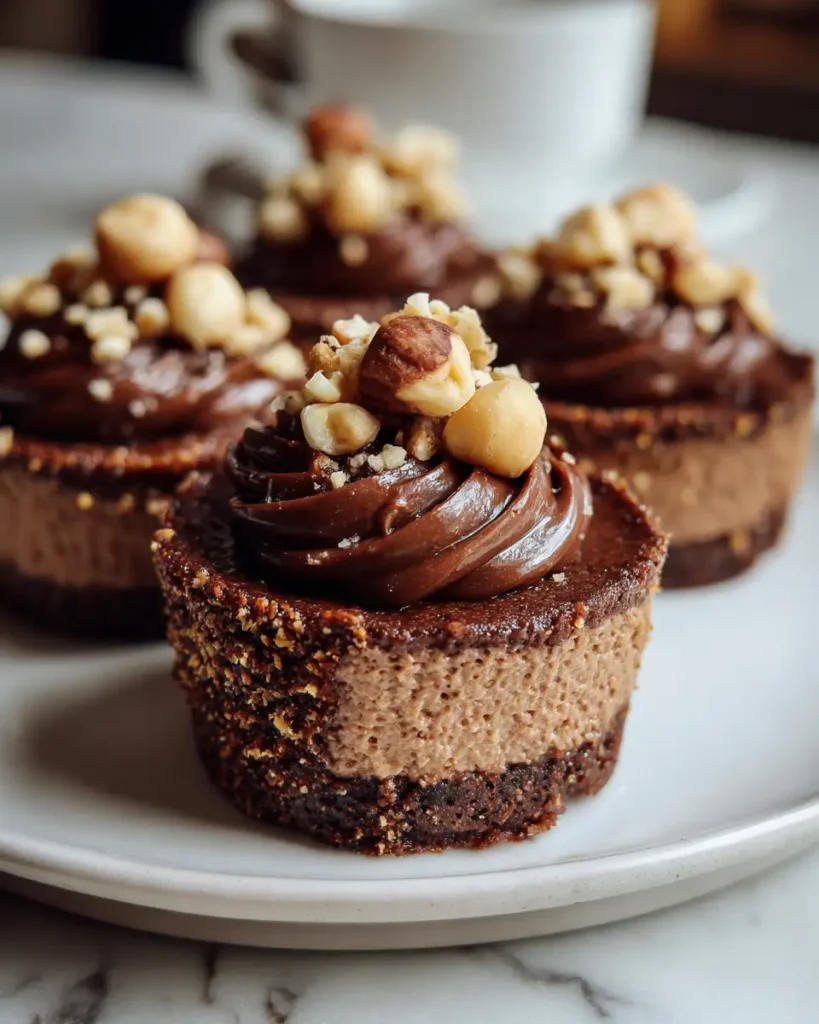 Irresistible Chocolate Hazelnut Mini Cheesecakes to Satisfy Your Sweet Tooth - Featured Image