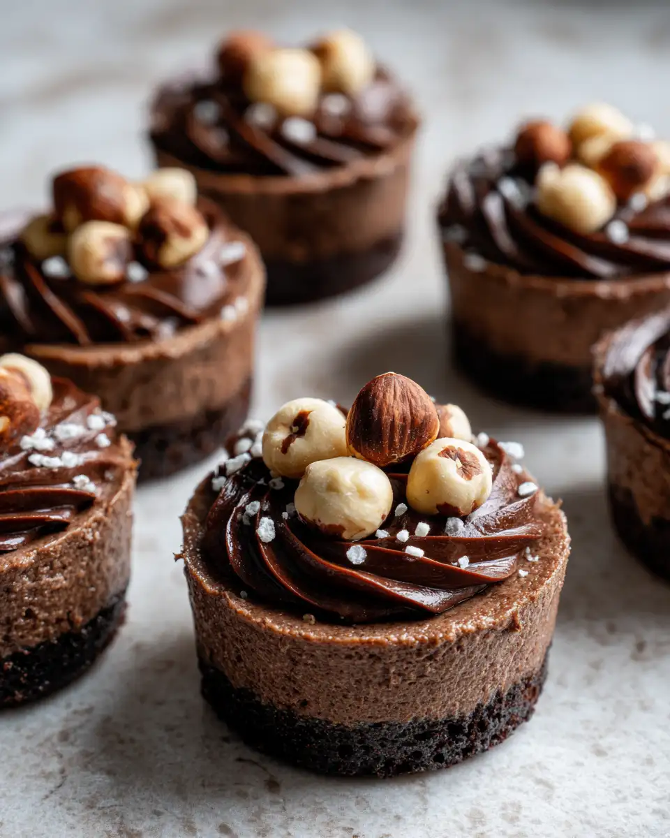 Final dish - Irresistible Chocolate Hazelnut Mini Cheesecakes to Satisfy Your Sweet Tooth