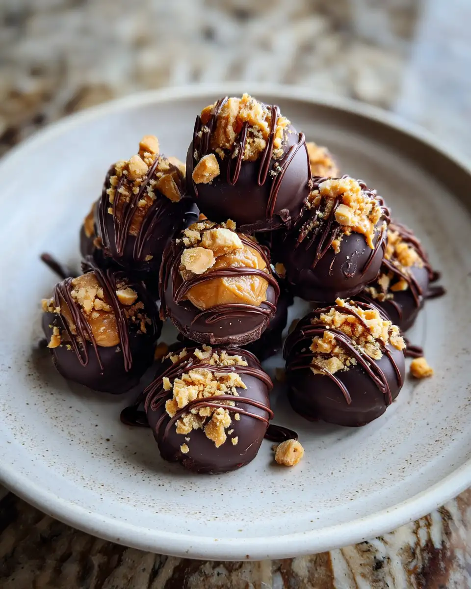 Final dish - Decadent Chocolate Peanut Butter Truffles That Melt in Your Mouth