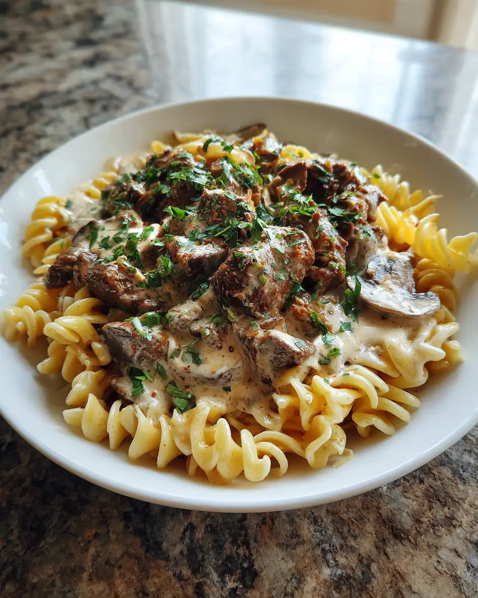Final dish - Irresistible Creamy Beef Stroganoff Pasta Recipe to Satisfy Your Cravings