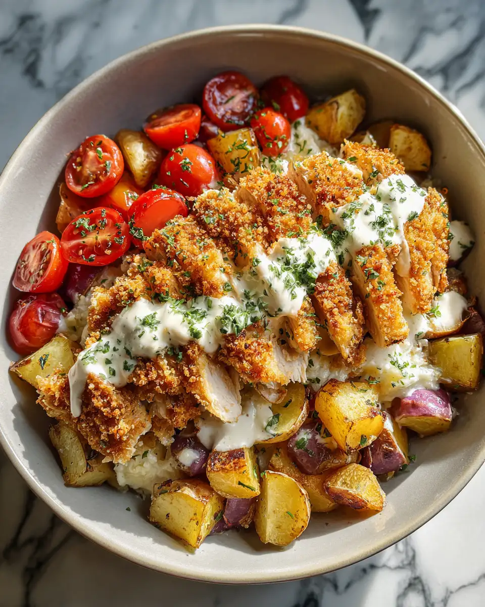 Final dish - Deliciously Crunchy Ranch Chicken Potato Bowls You Need to Try