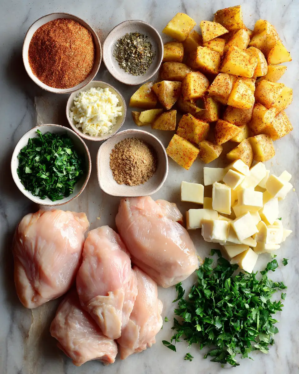Ingredients for Deliciously Crunchy Ranch Chicken Potato Bowls You Need to Try
