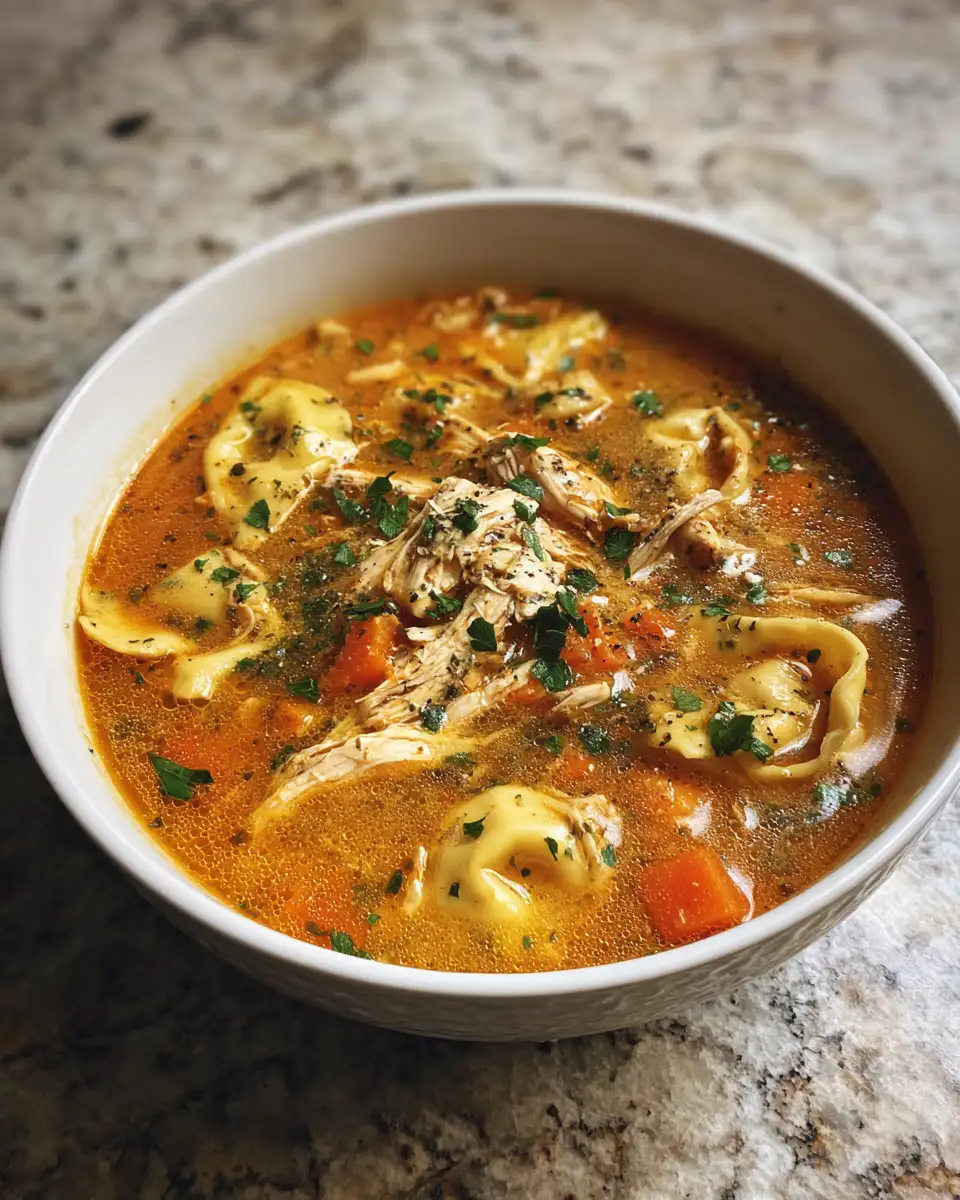 Final dish - Hearty and Cozy Crockpot Chicken Tortellini Soup Recipe to Warm Your Soul