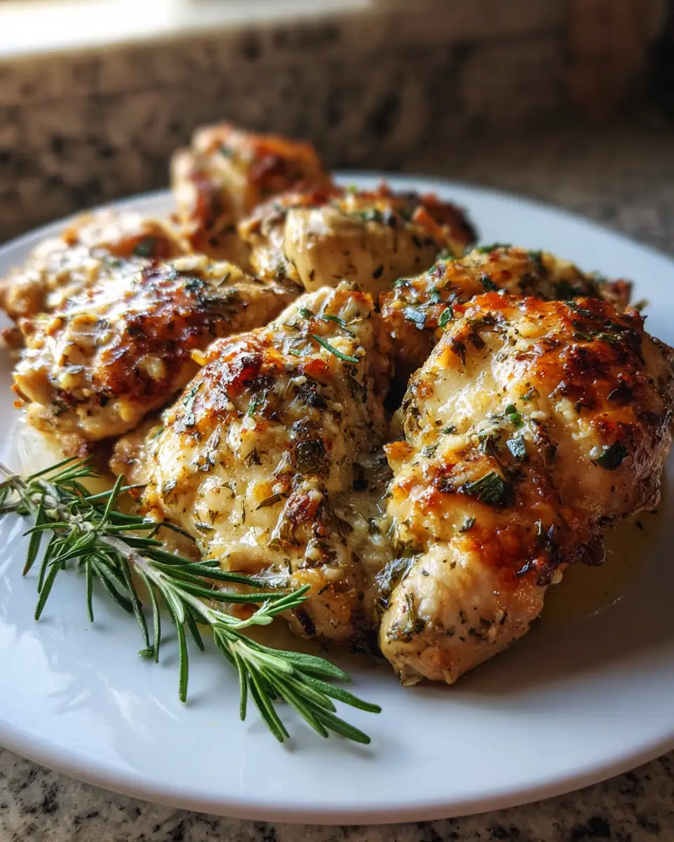 Final dish - Irresistible Crockpot Garlic Parmesan Chicken Recipe for Effortless Flavor