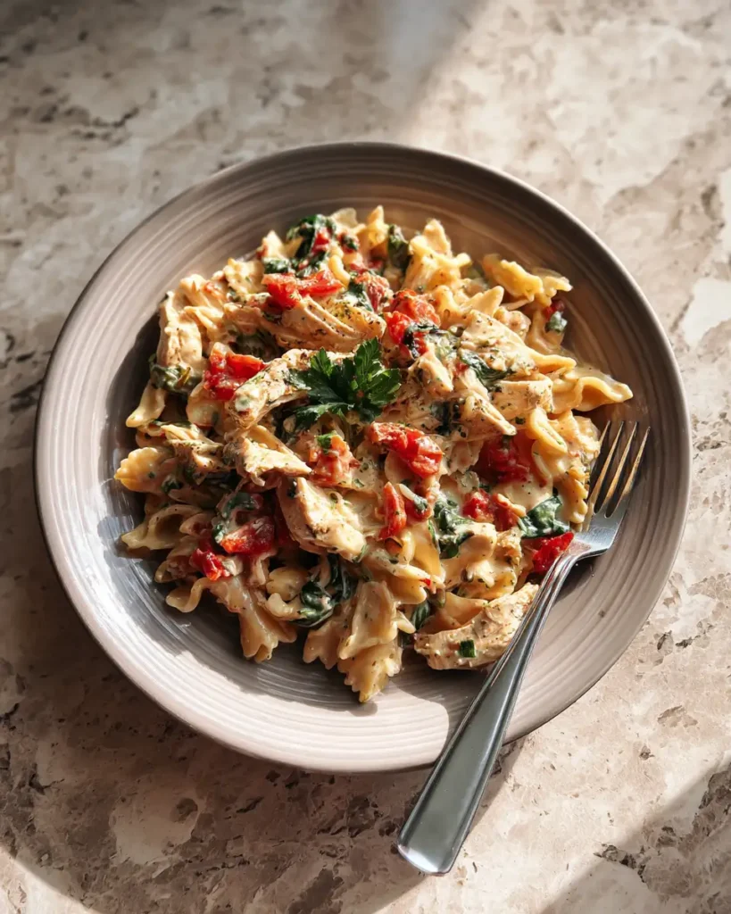 Creamy Crockpot Tuscan Chicken Pasta Perfect for Easy Weeknight Dinners - Featured Image