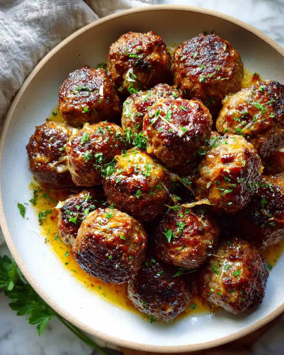 Final dish - Irresistible French Onion Beef Meatballs Perfect for Any Meal