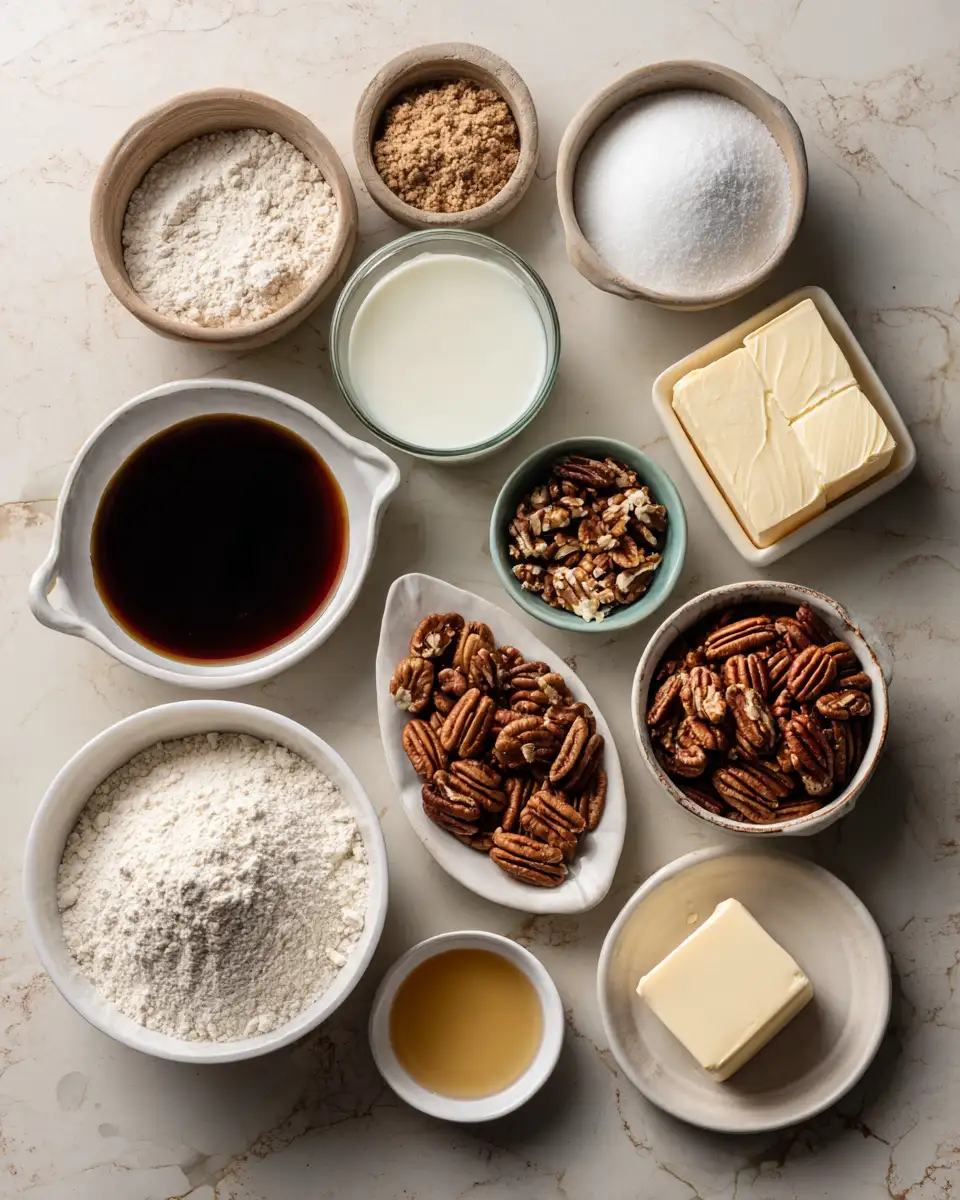 Ingredients for Irresistibly Delicious Gooey Maple Pecan Sticky Buns to Satisfy Your Sweet Tooth