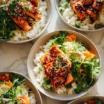 Sweet and Spicy Honey Sriracha Salmon Rice Bowls You Need to Try - Featured Image