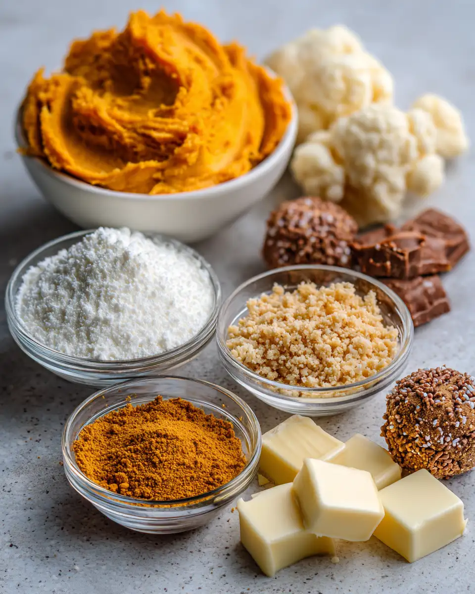 Ingredients for Irresistible No Bake Pumpkin Cheesecake Truffles The Perfect Fall Sweet Treat