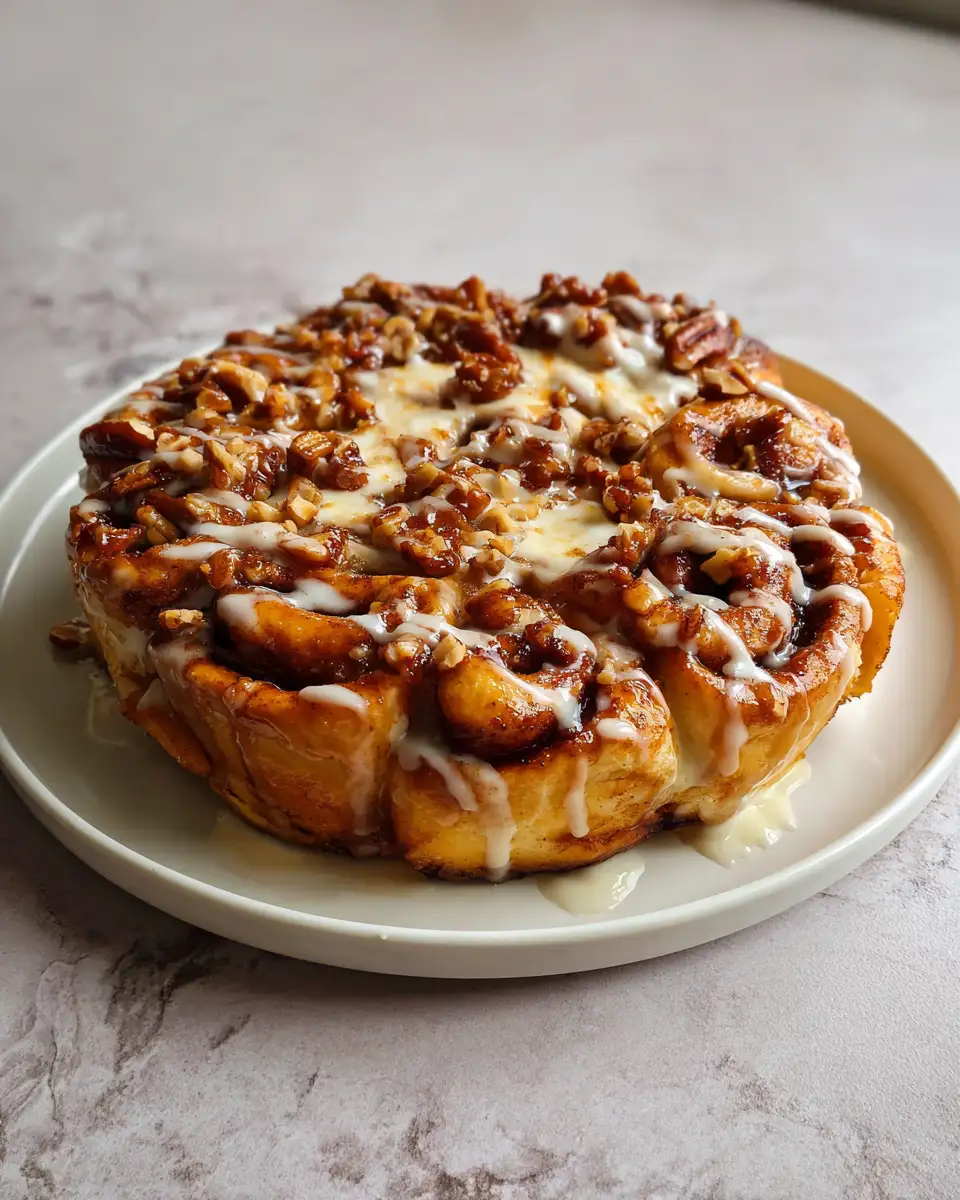 Final dish - Irresistible Peach Pie Cinnamon Rolls Ready in Just 30 Minutes