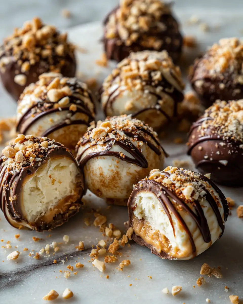 Final dish - Decadent Peanut Butter Cheesecake Truffles That Will Melt Your Heart