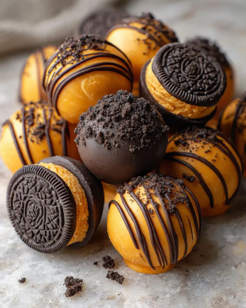 Irresistible Pumpkin Oreo Cheesecake Truffles Perfect for Fall - Featured Image