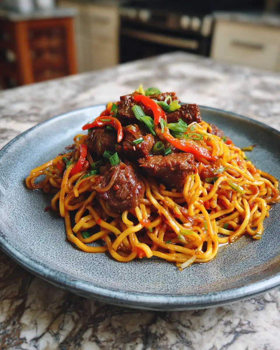 Final dish - Discover the Ultimate Spicy Korean Beef Noodles Recipe to Ignite Your Taste Buds